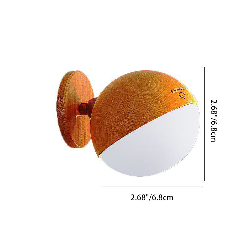 Moderne Einfachheit Holz ABS Ball Drehbare Wiederaufladbare LED Wand Leuchte Lampe Für 