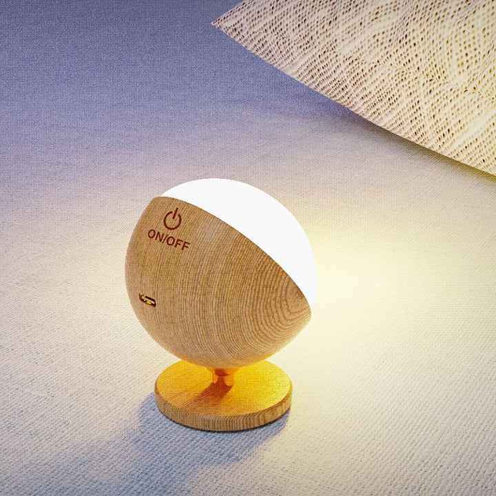 Moderne Einfachheit Holz ABS Ball Drehbare Wiederaufladbare LED Wand Leuchte Lampe Für 