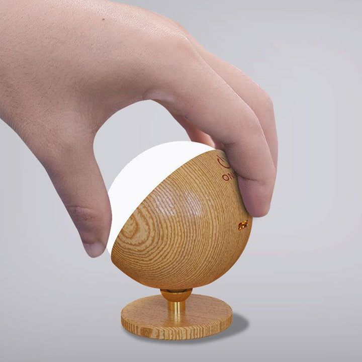 Moderne Einfachheit Holz ABS Ball Drehbare Wiederaufladbare LED Wand Leuchte Lampe Für 