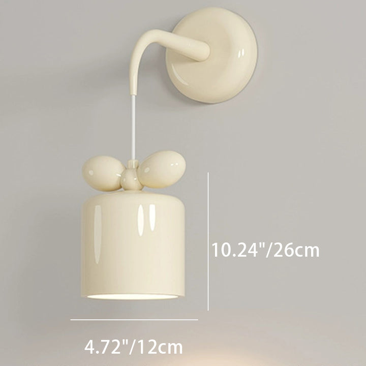 Applique murale contemporaine nordique en résine métal cylindre conique boule 1 lumière pour chevet 