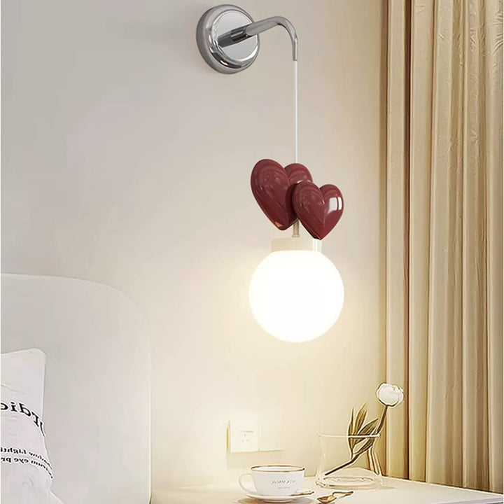 Applique murale contemporaine nordique en résine métal cylindre conique boule 1 lumière pour chevet 