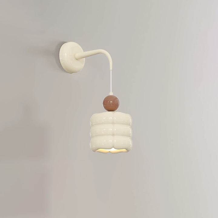 Applique murale contemporaine nordique en résine métal cylindre conique boule 1 lumière pour chevet 