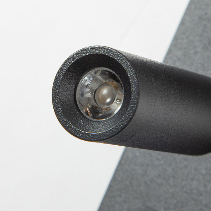 Lampe murale LED contemporaine nordique en aluminium et acrylique rotative avec cylindre elliptique et spot pour chevet 