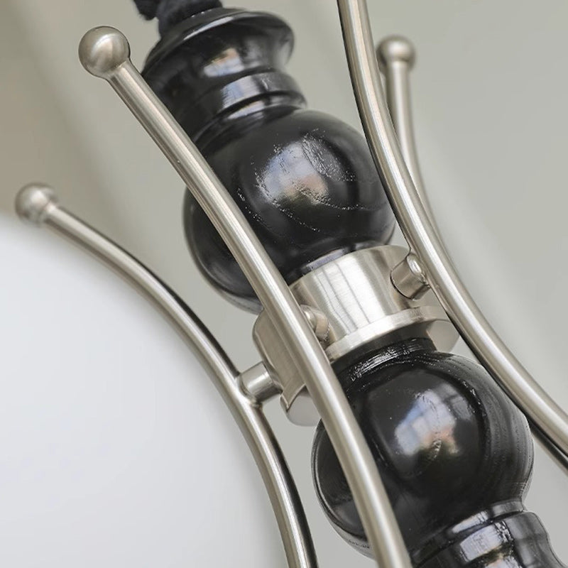 Traditionelle Vintage Esche Holz Metall Glas Ball 3/5/6/8 Licht Kronleuchter Für Wohnzimmer 