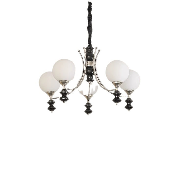 Traditionelle Vintage Esche Holz Metall Glas Ball 3/5/6/8 Licht Kronleuchter Für Wohnzimmer 