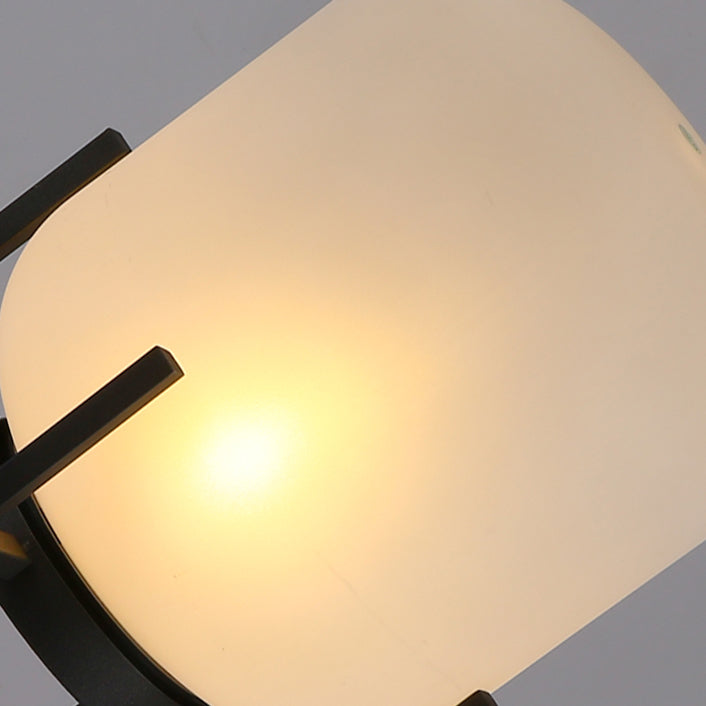 Lampe de sol LED en acrylique en acier inoxydable cylindrique étanche à l&