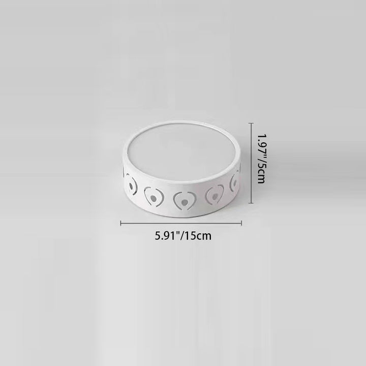 Contemporary Nordic Iron Acrylic Round Shadow LED Flush Mount Ceiling Light For Hallway