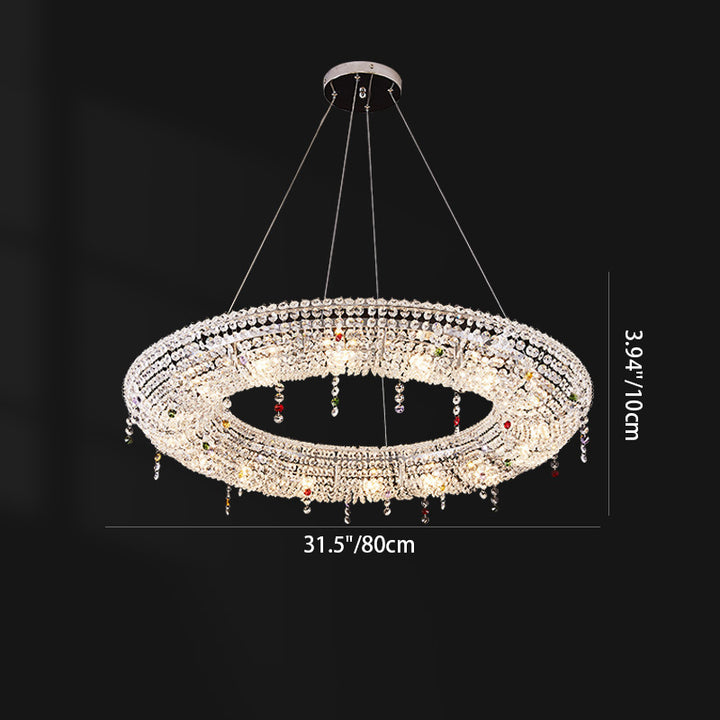 Moderne Luxus Edelstahl Kristall Runde Elliptische Perlen 12/15/16/20 Licht Kronleuchter Für Wohnzimmer 