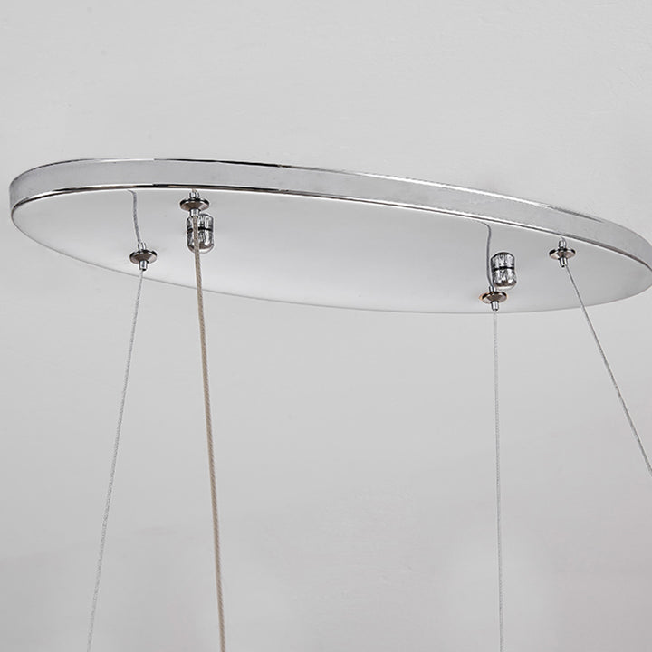 Moderne Luxus Edelstahl Kristall Runde Elliptische Perlen 12/15/16/20 Licht Kronleuchter Für Wohnzimmer 