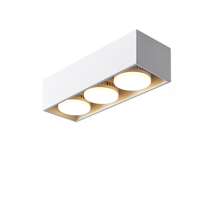 Moderne minimalistische quadratische Deckenleuchte aus Eisen mit 1/2/3/4-flammiger Aufputzmontage für das Wohnzimmer 