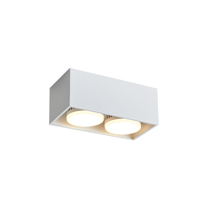 Moderne minimalistische quadratische Deckenleuchte aus Eisen mit 1/2/3/4-flammiger Aufputzmontage für das Wohnzimmer 