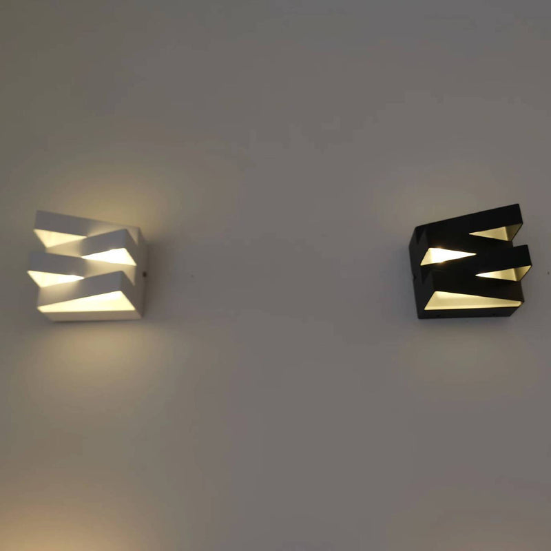 Contemporary Creative Iron Rectangular Up And Down LED Wall Sconce Lamp For Hallway