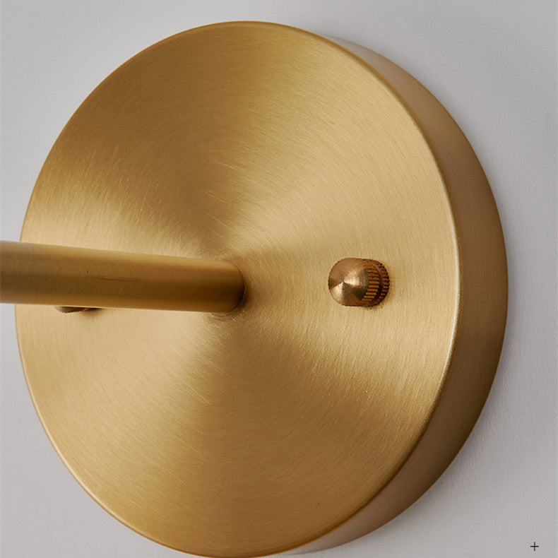 Moderne Mid-century Kupfer Acryl Runde Drehbare LED Wand Leuchte Lampe Für Nacht 