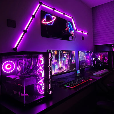 مصباح حائط عصري بسيط بتقنية RGB LED مزين بشريط ABS لغرفة النوم 
