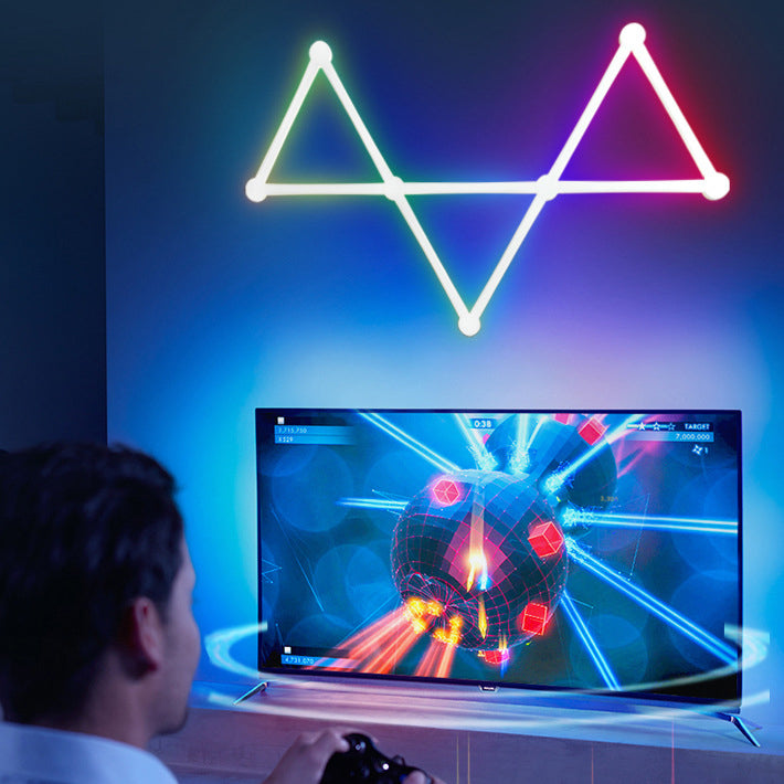 مصباح حائط عصري بسيط بتقنية RGB LED مزين بشريط ABS لغرفة النوم 