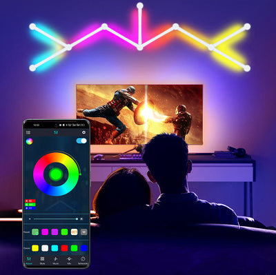 مصباح حائط عصري بسيط بتقنية RGB LED مزين بشريط ABS لغرفة النوم 