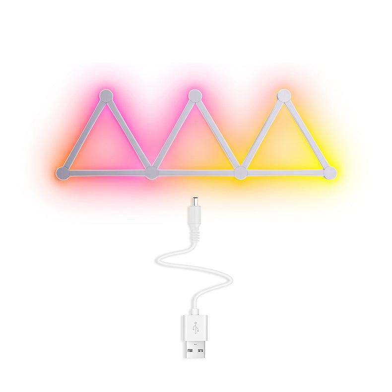 مصباح حائط عصري بسيط بتقنية RGB LED مزين بشريط ABS لغرفة النوم 