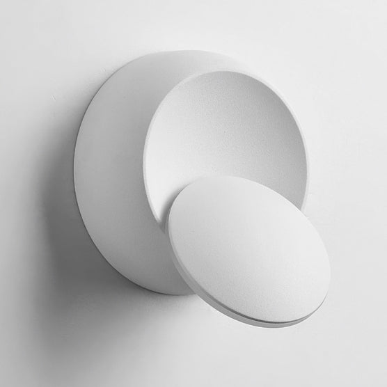Applique murale LED rotative ronde Eclipse en fer nordique contemporain pour chevet 