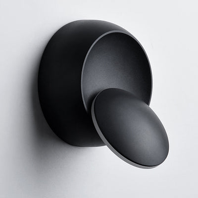 Applique murale LED rotative ronde Eclipse en fer nordique contemporain pour chevet 