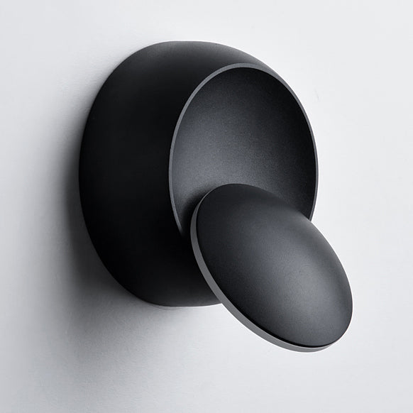 Applique murale LED rotative ronde Eclipse en fer nordique contemporain pour chevet 