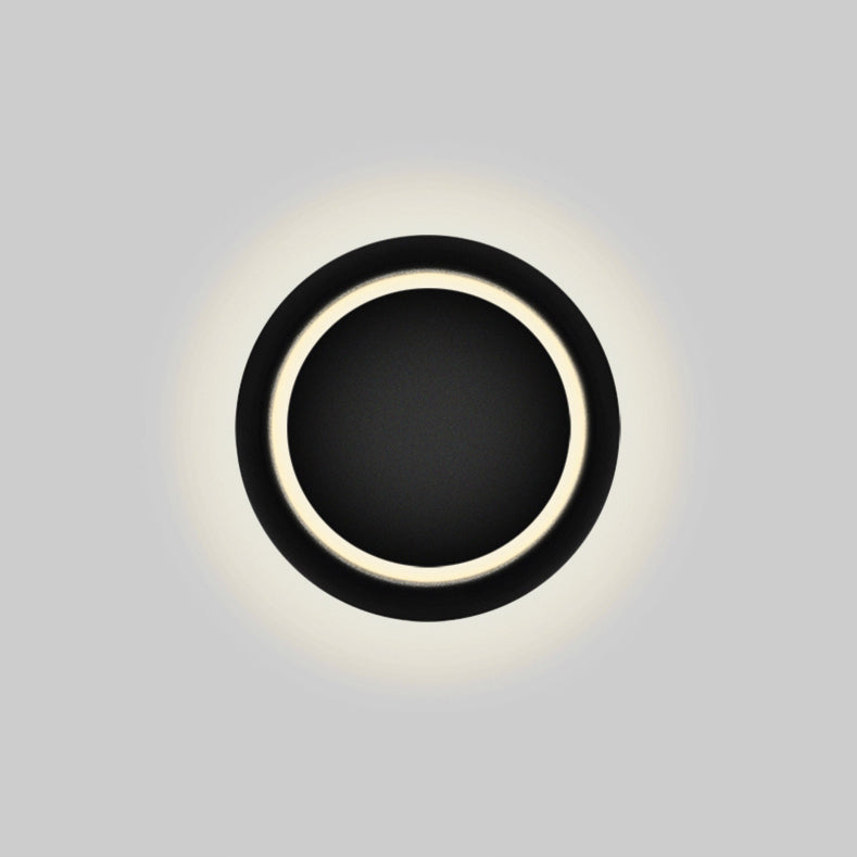 Applique murale LED rotative ronde Eclipse en fer nordique contemporain pour chevet 
