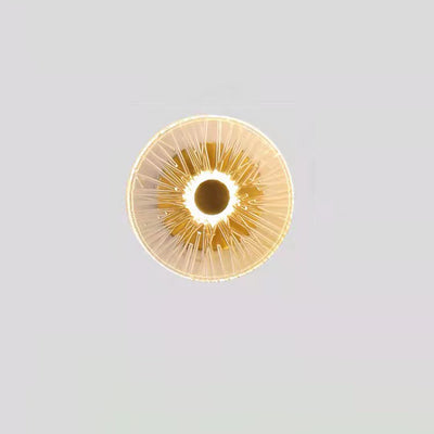 Moderne Mid-century Eisen Glas Runde Streak Lotus Blatt LED Wand Leuchte Lampe Für Wohnzimmer 
