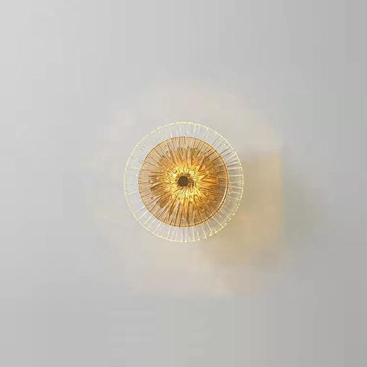 Moderne Mid-century Eisen Glas Runde Streak Lotus Blatt LED Wand Leuchte Lampe Für Wohnzimmer 