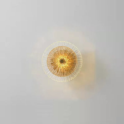 Moderne Mid-century Eisen Glas Runde Streak Lotus Blatt LED Wand Leuchte Lampe Für Wohnzimmer 