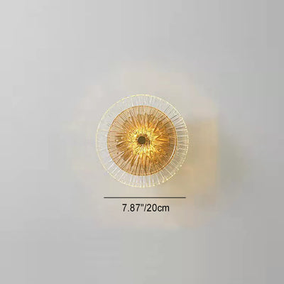 Moderne Mid-century Eisen Glas Runde Streak Lotus Blatt LED Wand Leuchte Lampe Für Wohnzimmer 