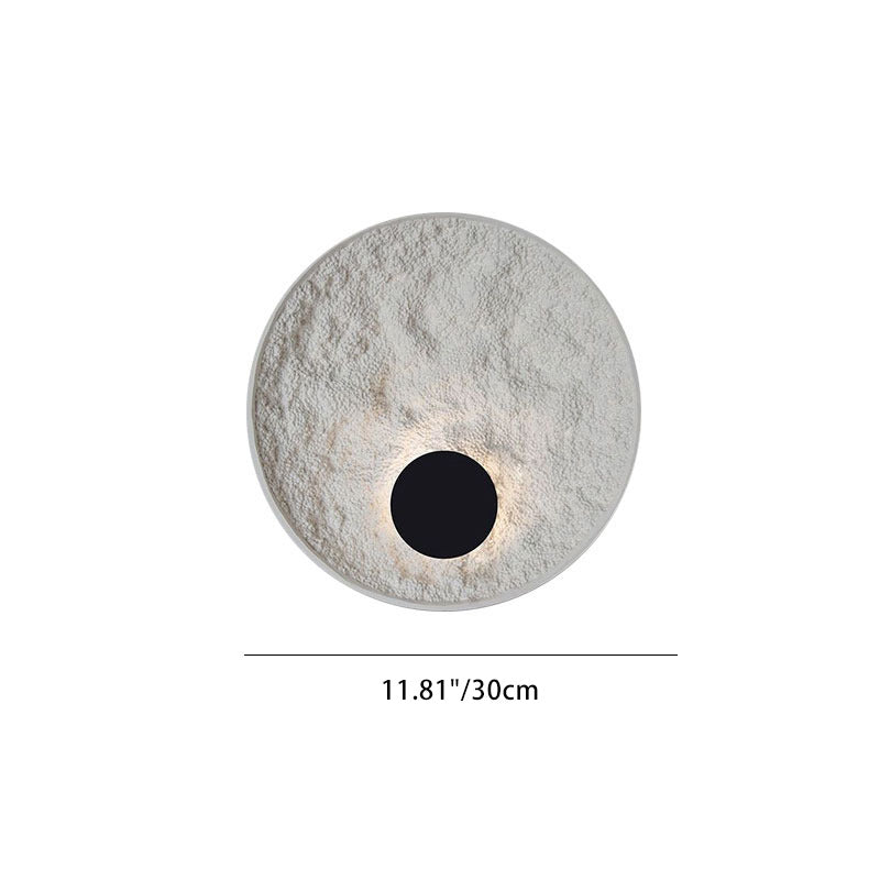 Applique murale LED en résine métallique ronde nordique contemporaine pour chevet 