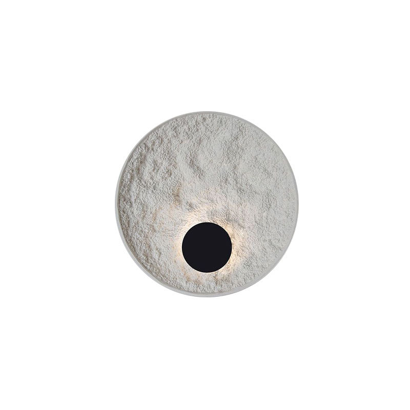 Applique murale LED en résine métallique ronde nordique contemporaine pour chevet 