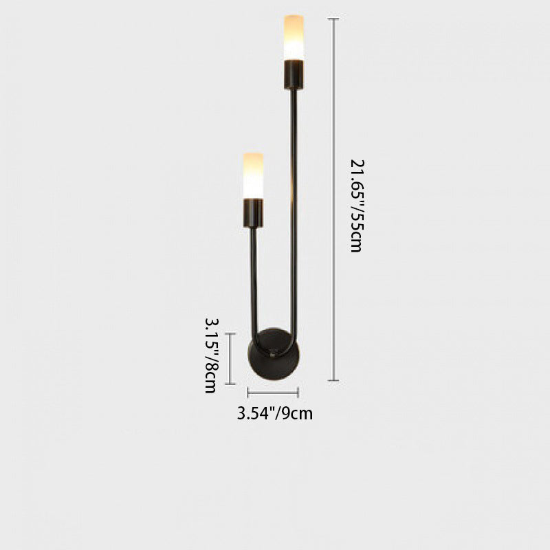 Moderne Einfachheit Eisen Acryl Lange Rohr Streifen 2-Licht Wand Leuchte Lampe Für Nacht 