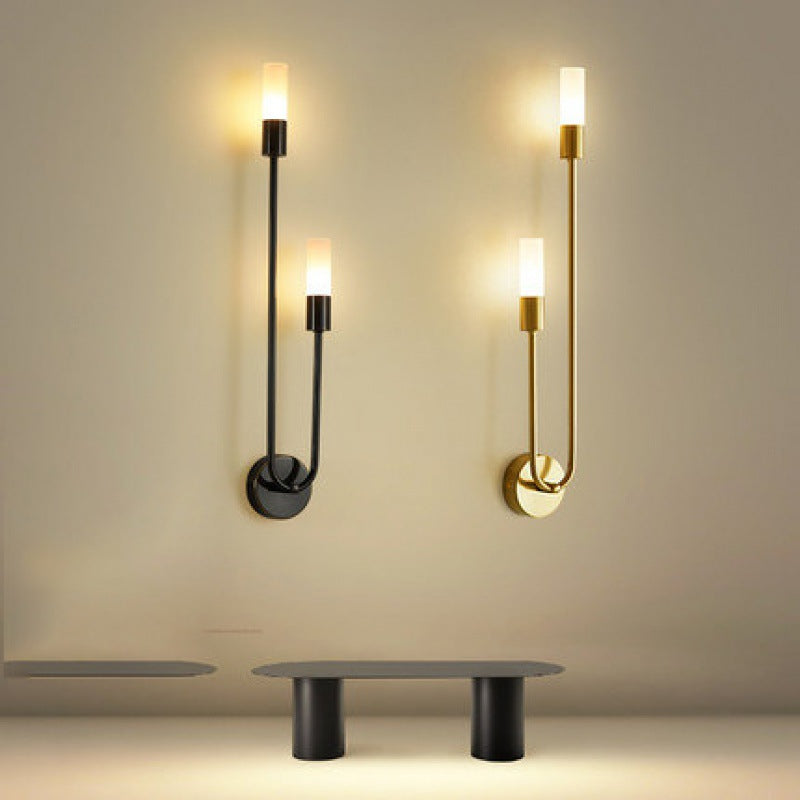 Moderne Einfachheit Eisen Acryl Lange Rohr Streifen 2-Licht Wand Leuchte Lampe Für Nacht 