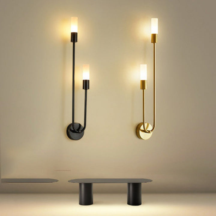 Moderne Einfachheit Eisen Acryl Lange Rohr Streifen 2-Licht Wand Leuchte Lampe Für Nacht 