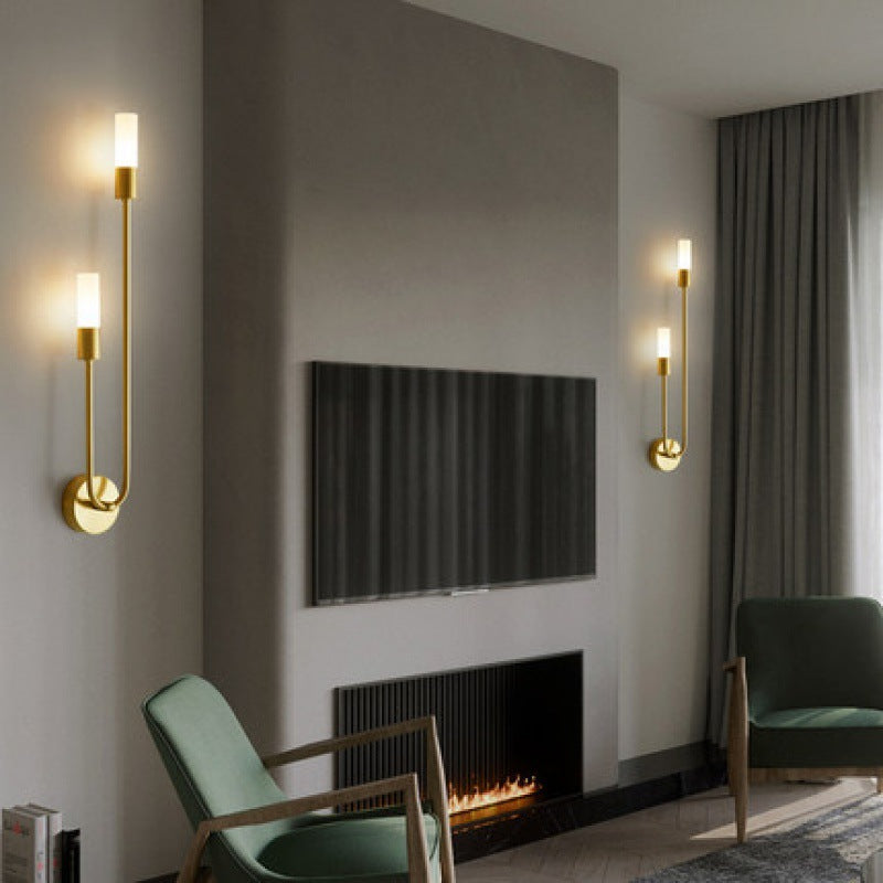 Moderne Einfachheit Eisen Acryl Lange Rohr Streifen 2-Licht Wand Leuchte Lampe Für Nacht 