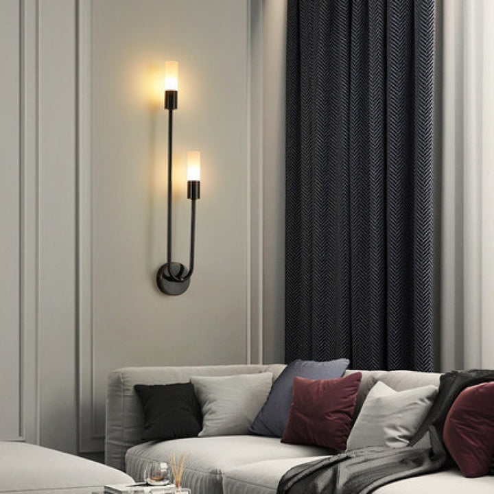 Moderne Einfachheit Eisen Acryl Lange Rohr Streifen 2-Licht Wand Leuchte Lampe Für Nacht 