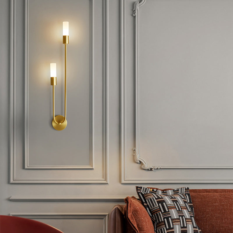 Moderne Einfachheit Eisen Acryl Lange Rohr Streifen 2-Licht Wand Leuchte Lampe Für Nacht 