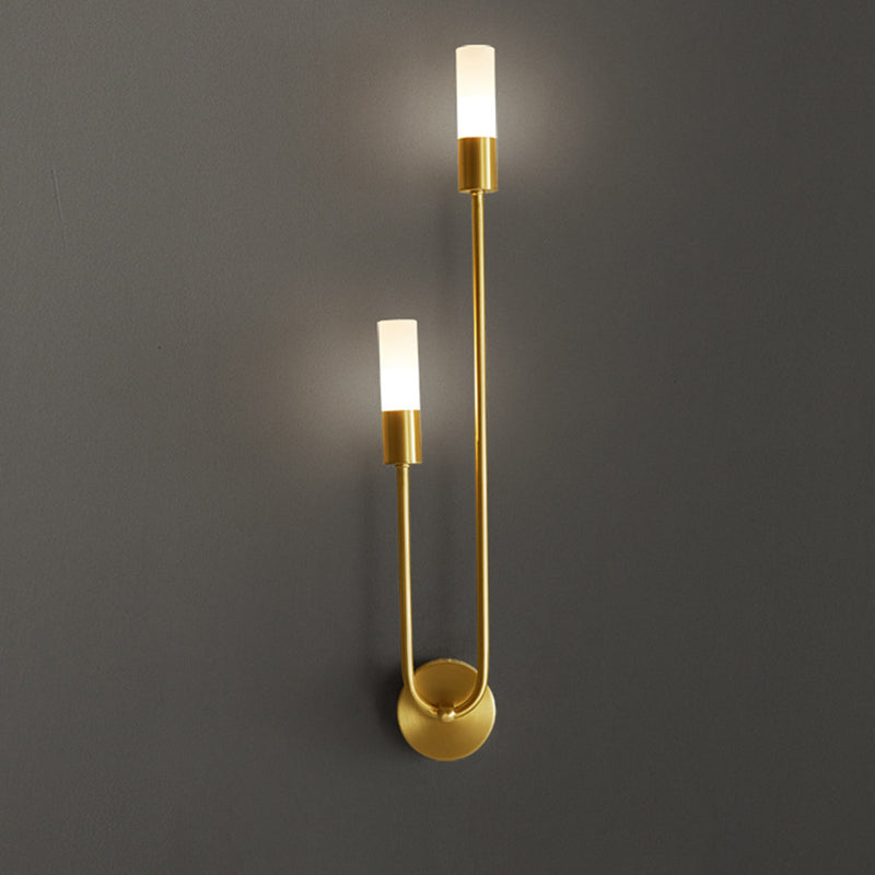 Moderne Einfachheit Eisen Acryl Lange Rohr Streifen 2-Licht Wand Leuchte Lampe Für Nacht 