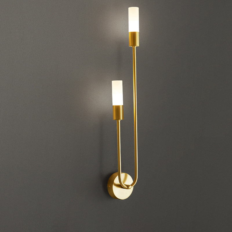 Moderne Einfachheit Eisen Acryl Lange Rohr Streifen 2-Licht Wand Leuchte Lampe Für Nacht 