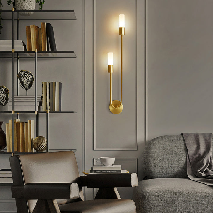 Moderne Einfachheit Eisen Acryl Lange Rohr Streifen 2-Licht Wand Leuchte Lampe Für Nacht 