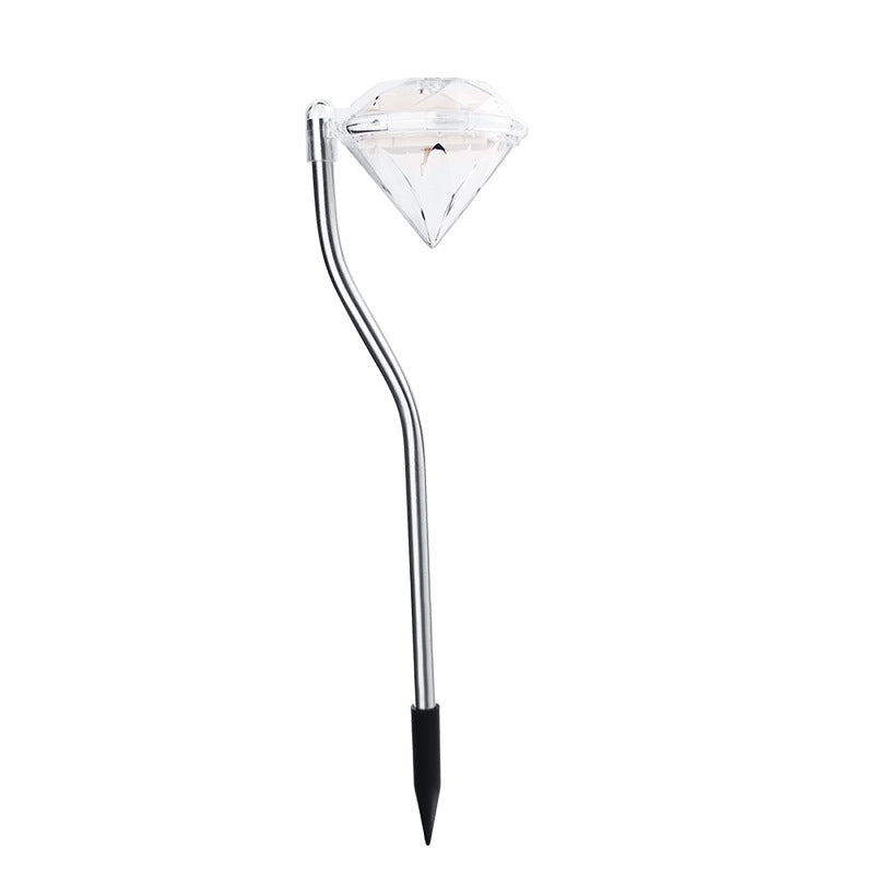 إضاءة خارجية للحديقة من نوع LED بتصميم آرت ديكو الحديث المقاوم للماء على شكل قضيب مثني من الألماس مصنوعة من الأكريليك ABS والفولاذ المقاوم للصدأ 