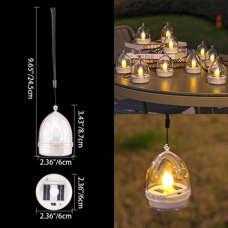 Simplicité Moderne Solaire Étanche ABS Silice Bougie Ronde Cœur LED Éclairage Paysager Lumière Extérieure Pour Jardin 