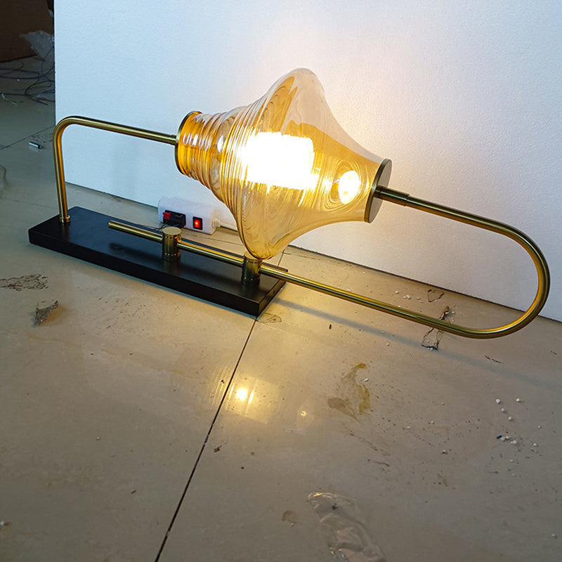 Modern Transitional Iron Glass Wavy Cone LED Wall Sconce Lamp For Hallway