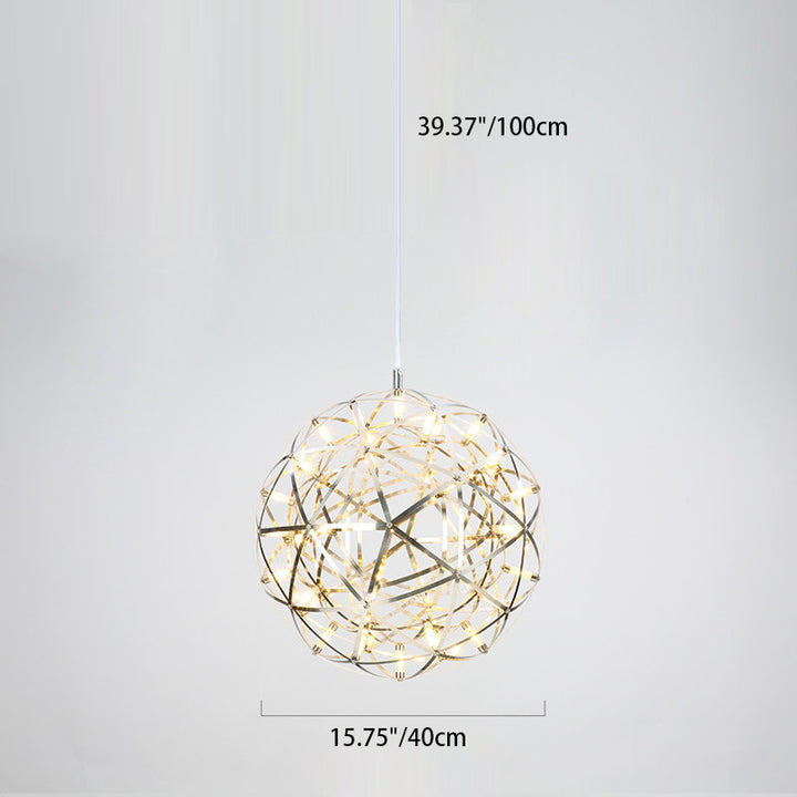 Zeitgenössische Nordic Ball Löwenzahn Edelstahl LED Pendelleuchte Für Esszimmer 