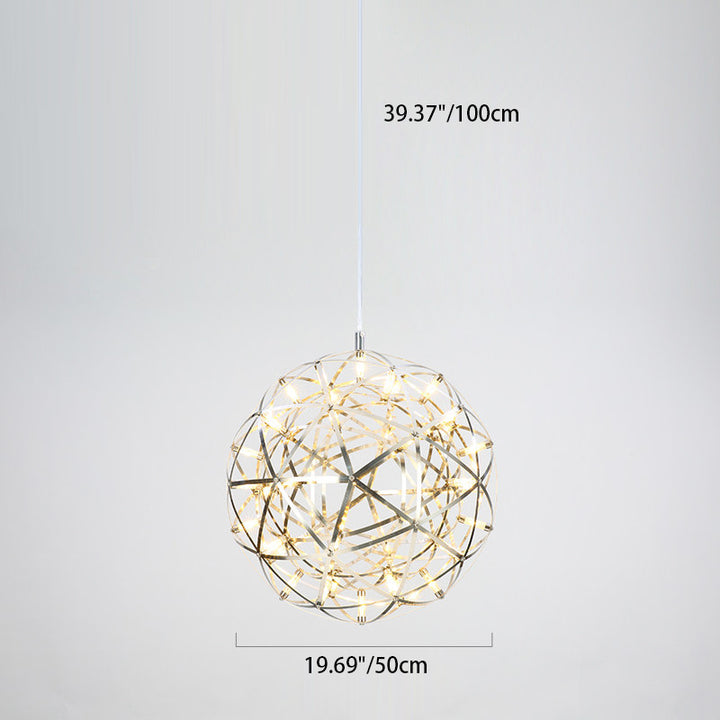 Zeitgenössische Nordic Ball Löwenzahn Edelstahl LED Pendelleuchte Für Esszimmer 