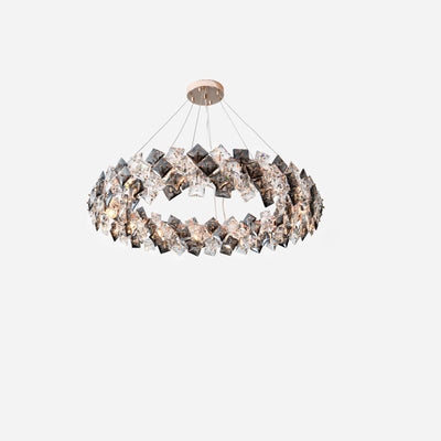 Modern Luxury Crystal Metal Round Rectangular 7/8/12/14 Light Chandeliers For Living Room