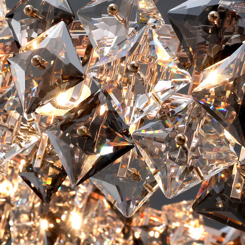 Modern Luxury Crystal Metal Round Rectangular 7/8/12/14 Light Chandeliers For Living Room