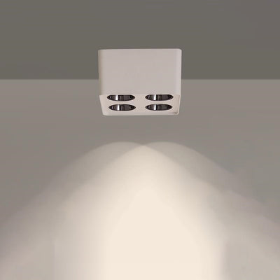 Modern Minimalist Aluminum Square Rectangular LED Flush Mount Ceiling Light For Living Room