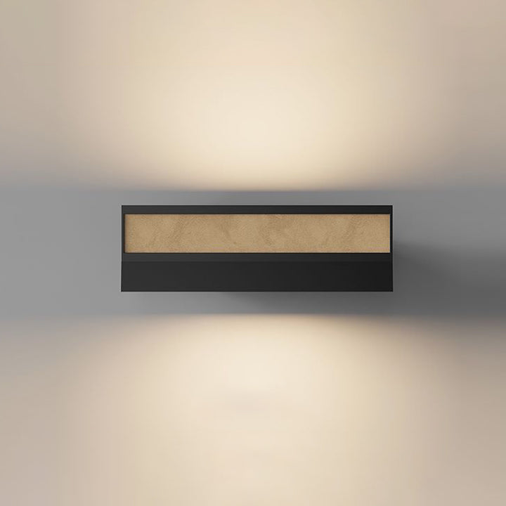 Contemporary Nordic Leather Iron Aluminum Silica Rectangular Rotatable LED Wall Sconce Lamp For Bedside