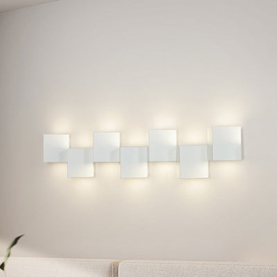 مصباح حائط LED مدمج بتصميم مربع من الحديد والأكريليك بأسلوب حديث وبسيط لغرفة المعيشة 